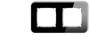 Karlik ICON Universal Double Rounded Frame, Glass Effect, Black/Black