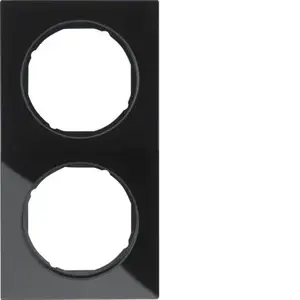 Berker 10122216 Double Frame Glass Black