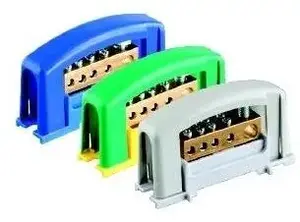 Pawbol E.4125P aizsargspailu bloks 1x25mm² 4x10mm² dzelteni-zaļš ar vāku TH35 sliedei