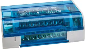 Ergom EBR2 4-pole distribution block 125A with 1x10-35mm2, 3x10-25mm2 and 7x2.5-6mm2 terminals