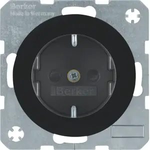 ELS Elektrotechnika Berker R.1/R.3 SCHUKO Socket, 250 V, Black