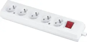 TAAJ GN-570WS pagarinātājs ar 5 kontaktligzdām 2P+E 16A un apgaismojumu