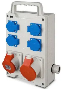Переносной строительный распределительный щит ELEKTROPLAST 6214-00 5P/32A 5P/16A 4x2P+Z