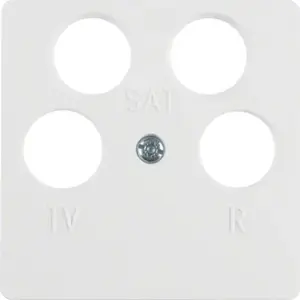 Hager 14841909 Antenna Socket Cover Plate, White