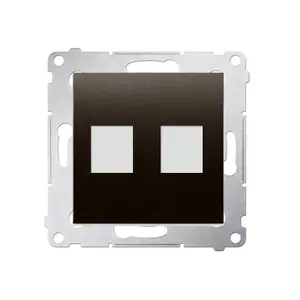 Kontakt-Simon DKP2.01/46 Double Keystone Data Socket Cover, Bronze