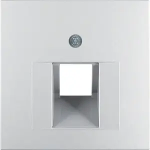 Hager 14071404 Wall Plate for UAE Connection Socket, Aluminium, Thermoplastic