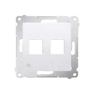 Kontakt-Simon DKP2.01/AB11 Double Flat Keystone Telecommunication Socket Cover, White