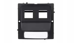 Kontakt-Simon Basic Angled Keystone Data Socket Cover, Screw Mounting, Black BMGKS2P/49