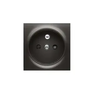 Kontakt-Simon DGZ1ZP/48 Single Socket Outlet Cover with Shutters, Anthracite