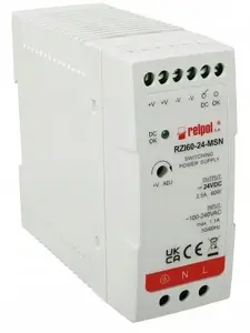 Relpol RZI60-24-MSN Switching Power Supply with Relay 90-264V AC to 24V DC 2.5A 60W