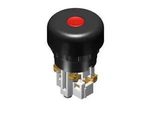 Promet W0-N1-1UP C Control Pushbutton 38mm Red 1NO 1NC Momentary