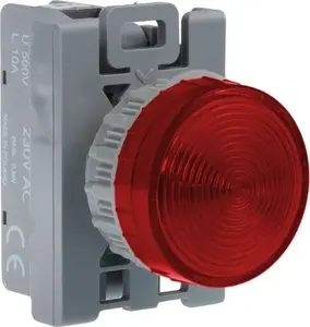 Spamel SP22-LC-230-BA9S Signal Lamp 22mm Red