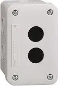 Schneider Electric XALE2 Control Station Enclosure, 2-Hole, 22mm, IP54, Grey