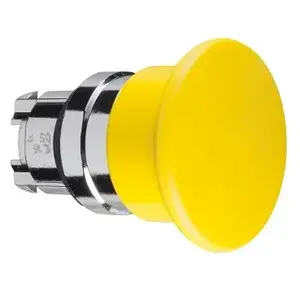 Schneider Electric ZB4BC5 Mushroom Head Push Button Operator, Yellow, Spring Return