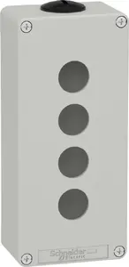 Schneider Electric Harmony XAP Empty Control Station, 4 Cut-outs, Grey