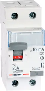 Дифференциальный выключатель Legrand P302 TX3 2P 25A 0.1A тип A