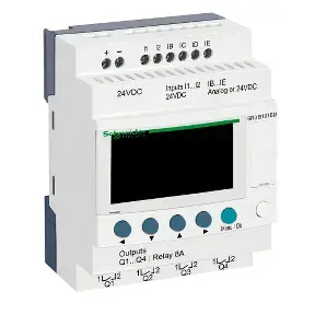 Schneider Electric Zelio Logic SR3B101BD Programmable Relay, 6 Digital Inputs, 4 Relay Outputs, 24V DC