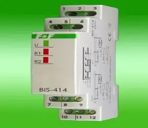 F&F BIS-414 24V Impulse Relay 24V AC/DC 2x10A for TH35 Rail