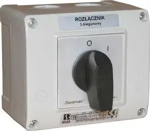 Кулачковый переключатель Spamel SK25-2.8210OB13 0-1 32A 4-полюсный в корпусе
