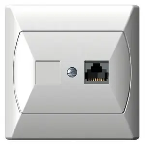 Компьютерная розетка Ospel GPK-1A/F/00 RJ45 кат.5e, белая