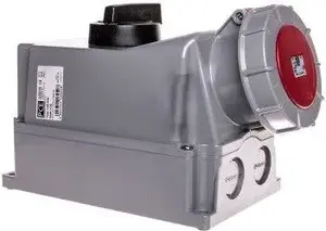 PCE 145-6w Installation Set with 125A 5P 0-1 Socket, Red