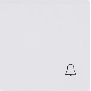 Hager WL6010 Lumina 2 Bell Symbol Rocker Switch Cover White
