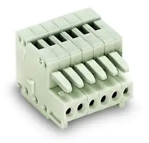 Wago 733-110 10-Pole MCS-MICRO Terminal Block, 2.5mm Pitch, Grey