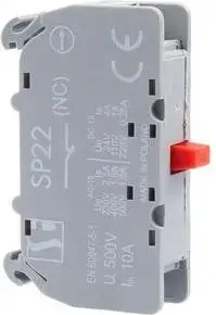 Spamel SP22 Auxiliary Contact Block 1NC Base Mounting