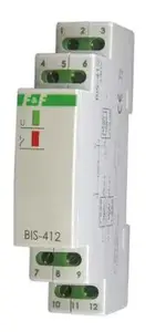 F&F BIS-412 24V Group Impulse Relay 24VAC/DC 16A for TH35 DIN Rail