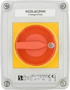 Spamel ŁK25R-2.8211OB2ZC Cam Switch 0-1 4-Pole Emergency Stop Yellow-Red