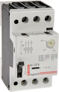 Автоматический выключатель защиты двигателя Legrand M 250 3P 0,25кВт 0,63-1А