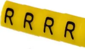 Ergom OZ-0 Wire Marker, R, Yellow, 100 pcs