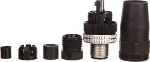 Schneider Electric XZCC12MDM50B M12 Male Connector, 5-Pin, Straight, Metal, Pg7 Cable Gland