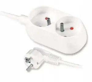 Удлинитель Plastrol PS-270/5,0, 2 розетки, 10А, 5м, белый