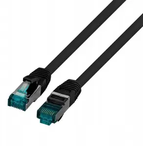 SecurityNET S/FTP Cat.6A Patch Cable, 0.25m, LSZH, Black