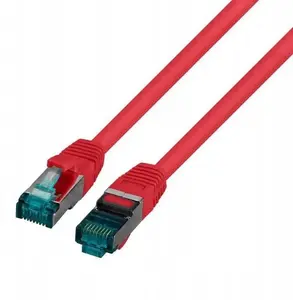 SecurityNET S/FTP Cat.6A Patch Cable, 1.5m, LSZH, Red