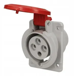 Spamel SP23331 Angled Panel Socket 16A 5P 400V IP54