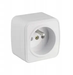 Розетка накладная одинарная ELEKTROPLAST GNBP250 2P+Z 16A 250V белая