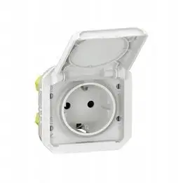 Розетка Legrand Plexo 55 Schuko 2P+Z 16А 250В с автоматическими зажимами белая