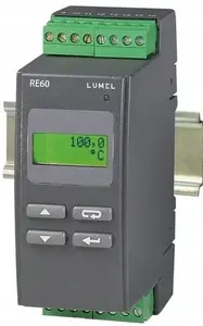 Lumel RE60 Temperature Controller, PT100 Input -50 to 100C, Relay Output, DIN Rail Mount