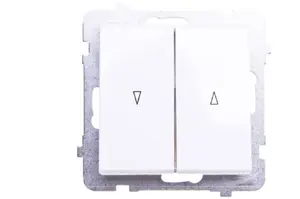 Ospel SONATA Blind Switch, Momentary, Matte White ŁP-7R/m/75