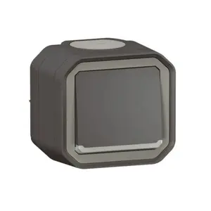 Legrand 069736L Plexo 55 virsapmetuma kāpņu telpas slēdzis ar apgaismojumu, 10 AX 250 V AC, antracīta krāsā