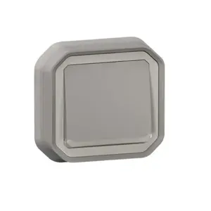 Однополюсный кнопочный выключатель Legrand 069832L Plexo 55 с подсветкой 10А 250В переменного тока, серый