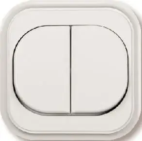 Timex WP-2C Double Rocker Light Switch White