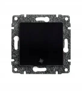 KOS Cross Switch with Rocker, Matte Black, 16AX 250V, 510917