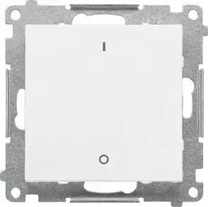 Kontakt-Simon 55 TW2.01/111 Double-Pole Switch Module, 10 AX, 250V, Quick Connect, Matte White