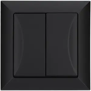 Düwi Pola Flush-Mounted Roller Shutter Switch, Black