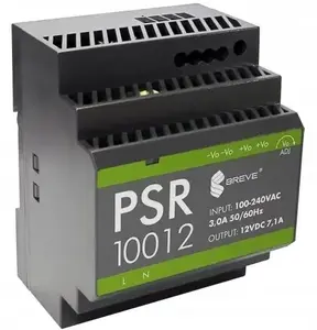 SilentiumPC PSR 10012 DIN sliedes impulsu barošanas bloks 12VDC 7.1A 85-264VAC