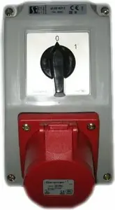 Spamel ZI02R341 Installation Set with 32A 4P 0-1 Socket