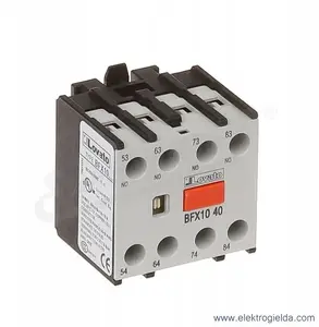 Вспомогательный контактный блок LOVATO Electric BFX1040 4НО для контакторов BF09-BF150, фронтальный монтаж